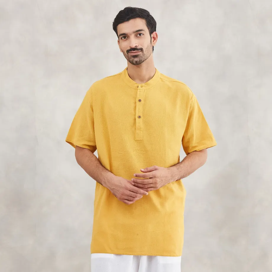 Yellow Short Kurta